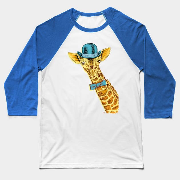 I'm too SASSY for my hat! Vintage Painted Giraffe Baseball T-Shirt by TheCore